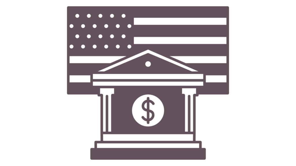 FRBの金融政策や市場の予想が米国の金利動向に影響する流れを示すイラスト