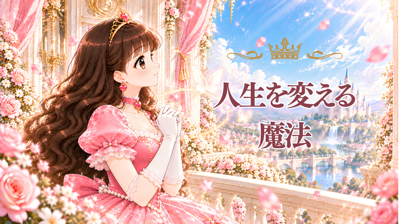 きらめく王宮バルコニーの夢見る姫君