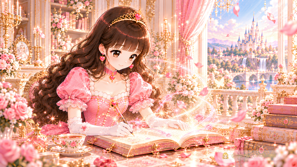 薔薇と魔法の王宮書斎